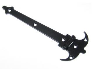Петля-стрела мебельная  ПСМ-150-SL черный матовый 